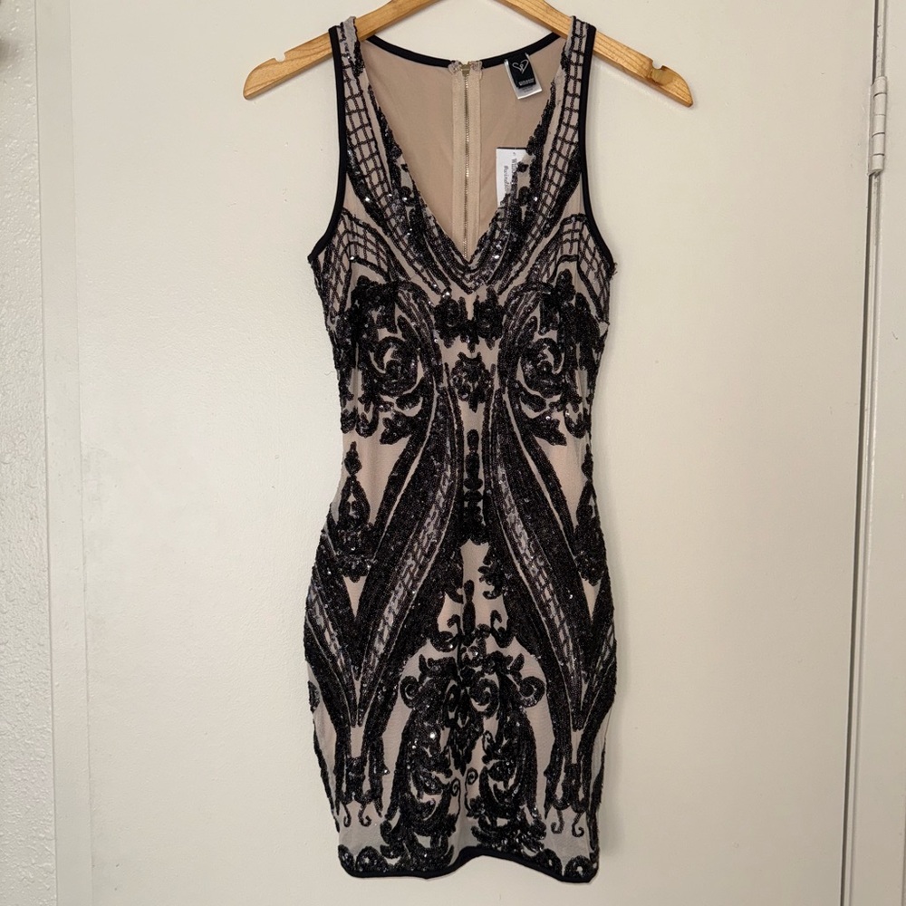 NWT Windsor Black Sequin Dress